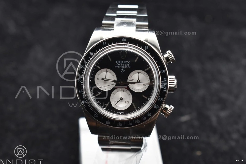 Black Daytona Bracelet A7750 on SS Best White Dial SS ADGF Edition 0405
